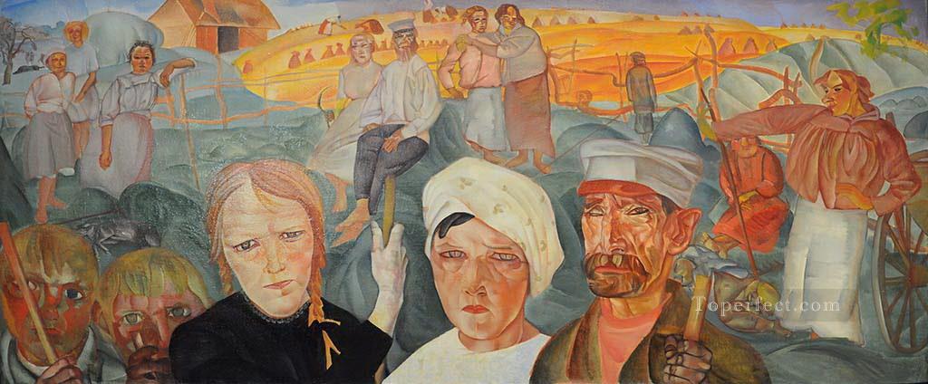 the people s land 1918 Boris Dmitrievich Grigoriev Oil Paintings